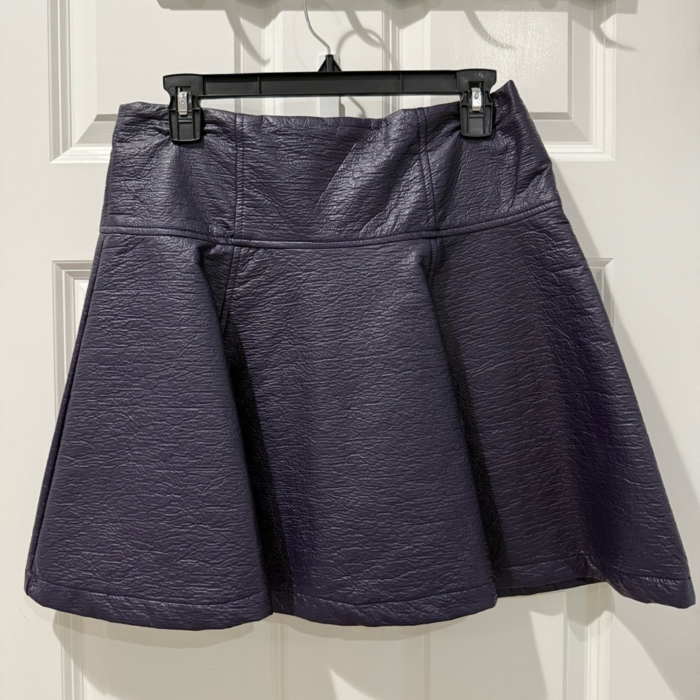 Nanette Lepore Textured Purple Mini Skirt